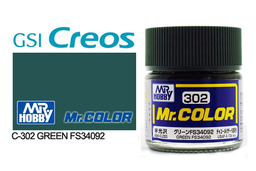 Mr Color Green FS34092 Semi Gloss Acrylic Paint 10ml image 85496