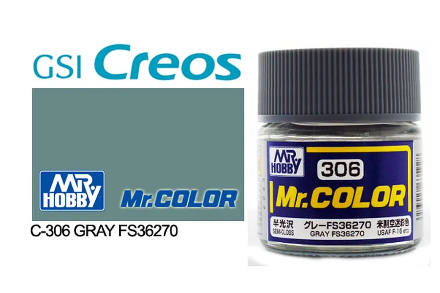 Mr Color Grey FS36270 Semi Gloss Acrylic Paint 10ml image 85500