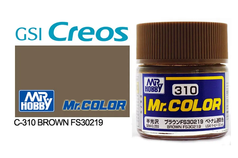 Mr Color Brown FS30219 Semi Gloss Acrylic Paint 10ml image 85504