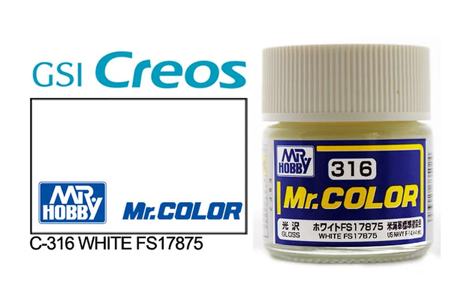 Mr Color White FS17875 Gloss Acrylic Paint 10ml image 85510