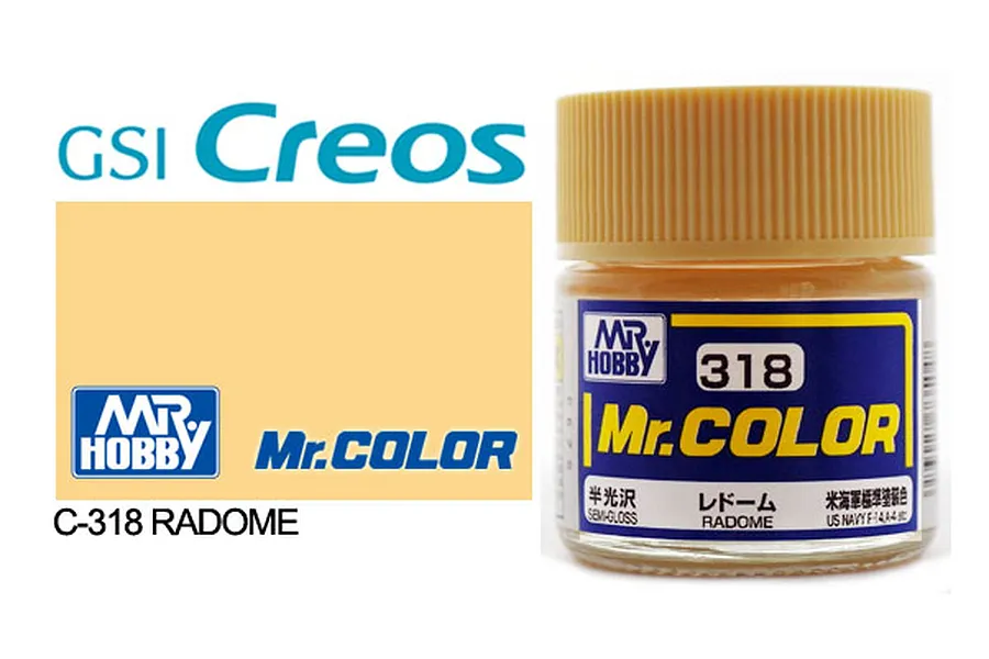 Mr Color Radome Semi Gloss Acrylic Paint 10ml image 85512