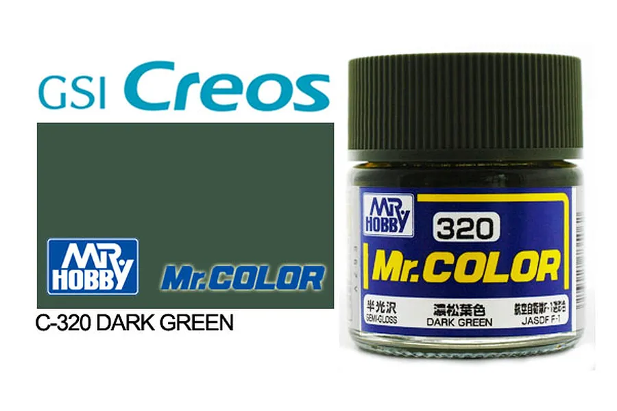 Mr Color Dark Green Semi Gloss Acrylic Paint 10ml image 85514