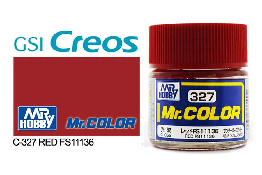 Mr Color Red FS11136 Gloss Acrylic Paint 10ml image 85521