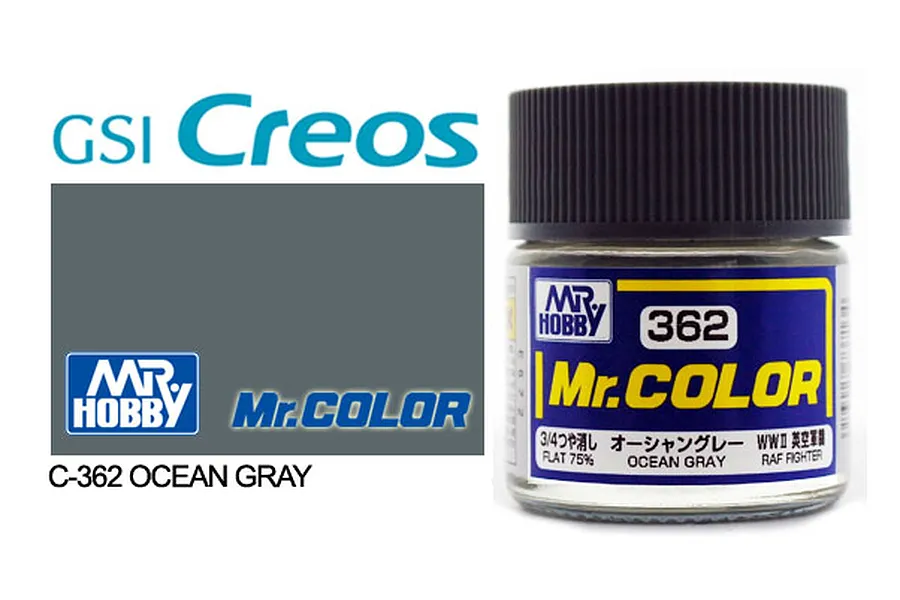 Mr Color RAF Ocean Grey Acrylic Paint 10ml image 85538