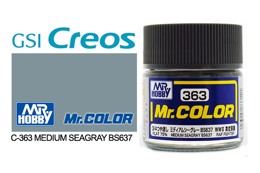 Mr Color RAF Medium Sea Grey BS637 Acrylic Paint 10ml image 85539