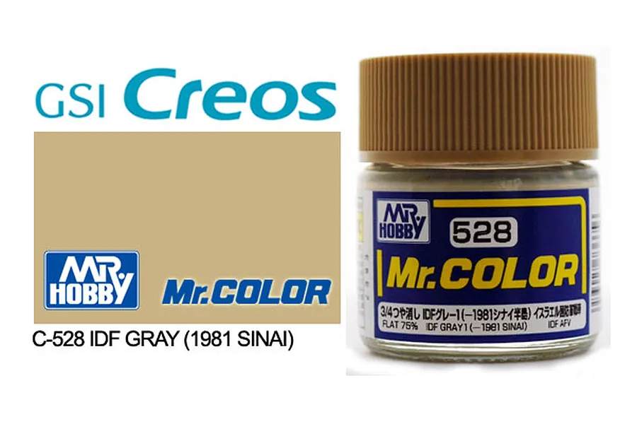 Mr Color IDF Grey 1 1981 Sinai Acrylic Paint 10ml image 85573
