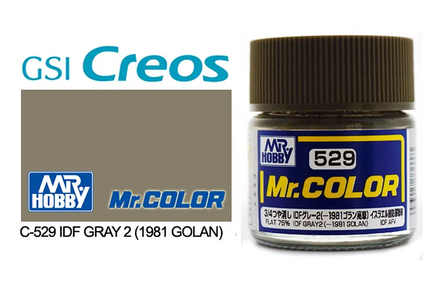 Mr Color IDF Grey 2 1981 Golan Acrylic Paint 10ml image 85574