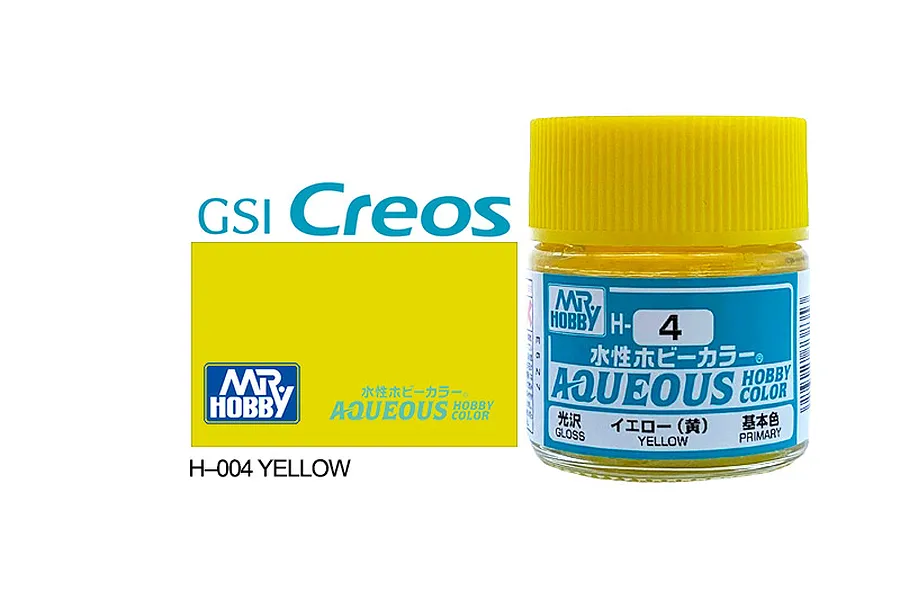 Mr Hobby Aqueous Gloss Yellow Acrylic Paint 10ml image 1