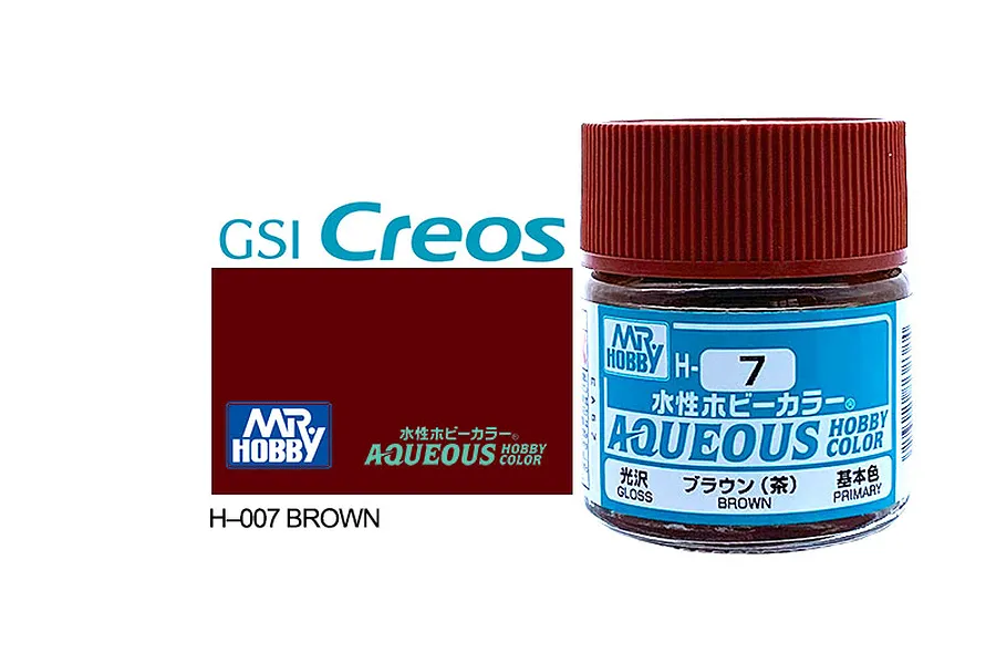 Mr Hobby Aqueous Gloss Brown Acrylic Paint 10ml image 85599