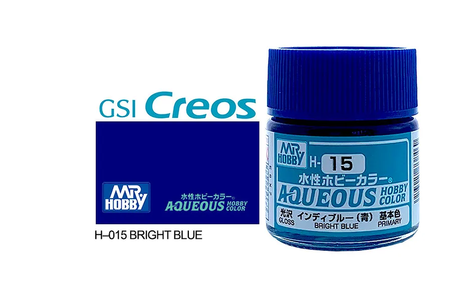 Mr Hobby Aqueous Bright Blue Acrylic Paint 10ml image 85607