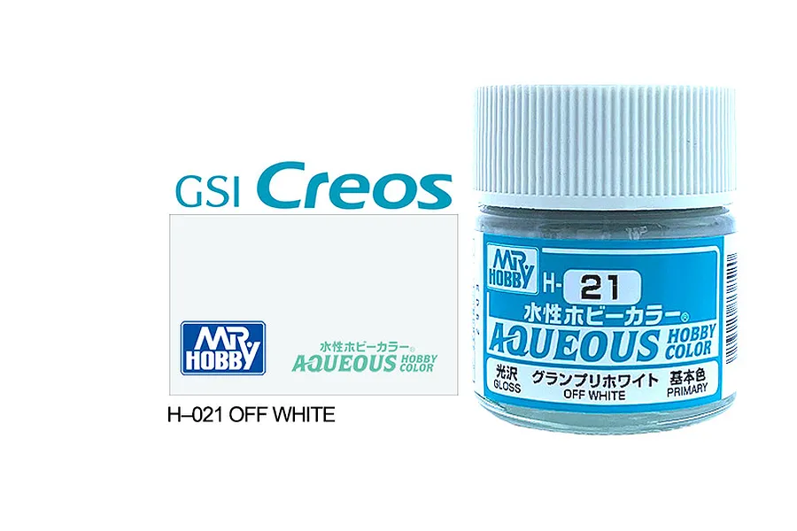 Mr Hobby Aqueous Gloss Off White Acrylic Paint 10ml image 85613
