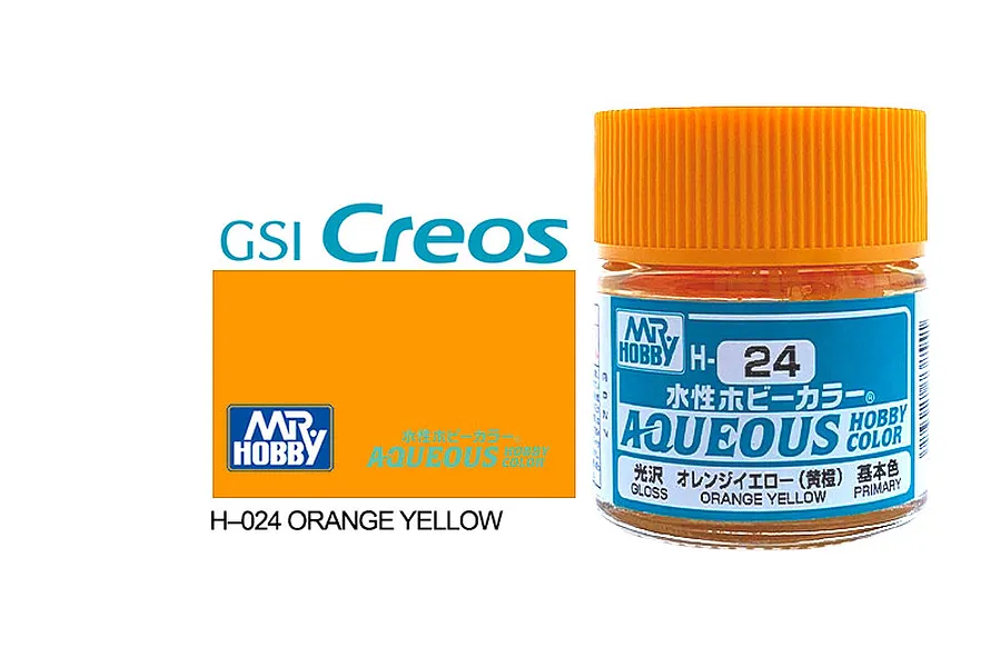 Mr Hobby Aqueous Gloss Orange Yellow Acrylic Paint 10ml image 85616