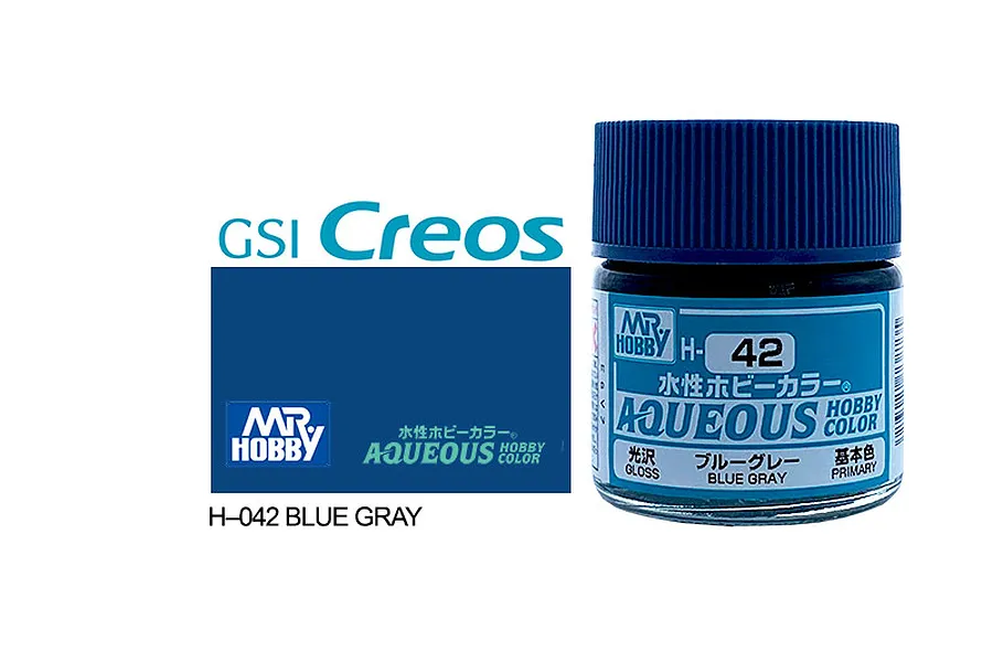 Mr Hobby Aqueous Gloss Blue Grey Acrylic Paint 10ml image 85634