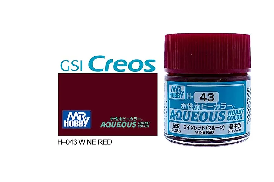 Mr Hobby Aqueous Gloss Wine Red Acrylic Paint 10ml image 85635