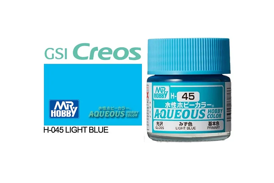 Mr Hobby Aqueous Gloss Light Blue Acrylic Paint 10ml image 85637