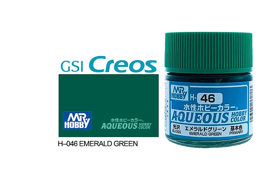 Mr Hobby Aqueous Gloss Emerald Green Acrylic Paint 10ml image 85638