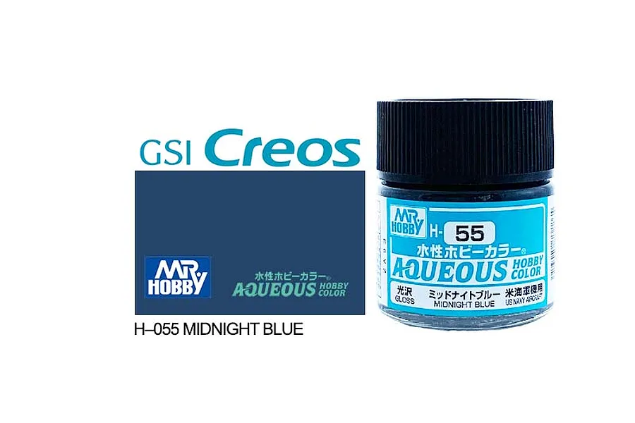 Mr Hobby Aqueous Gloss Midnight Blue Acrylic Paint 10ml image 85647