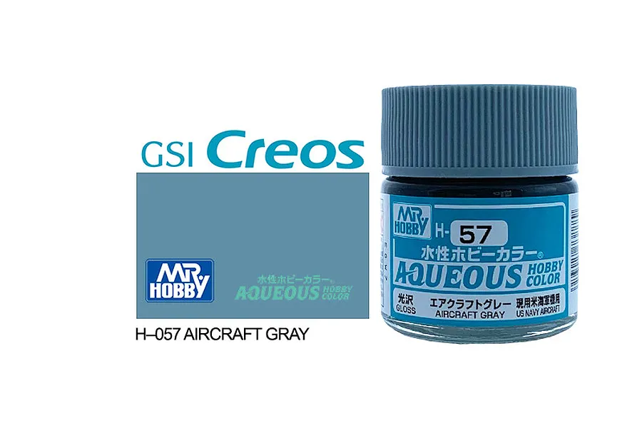 Mr Hobby Aqueous Gloss Aircraft Grey Acrylic Paint 10ml image 85649