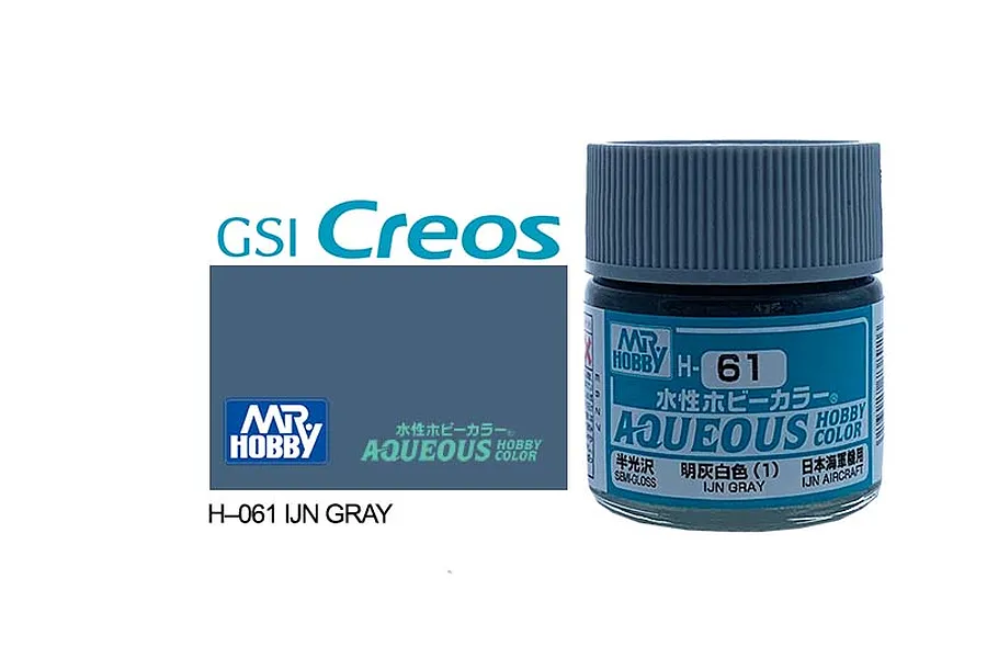 Mr Hobby Aqueous Gloss IJN Grey Acrylic Paint 10ml image 85653