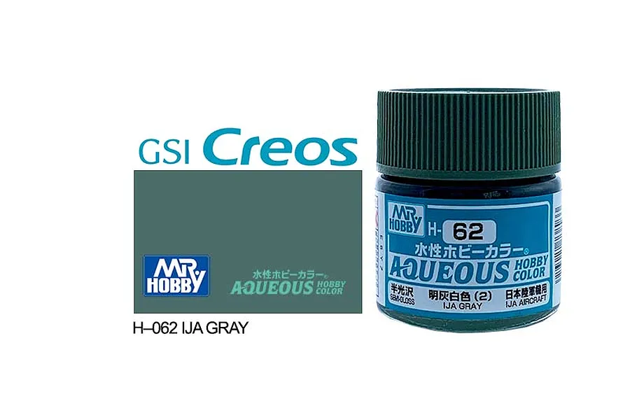 Mr Hobby Aqueous Semi Gloss IJA Grey Acrylic Paint 10ml image 85654