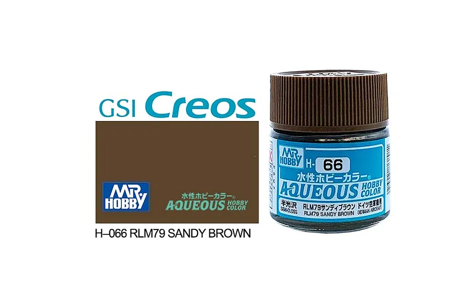 Mr Hobby Aqueous Semi Gloss RLM79 Sandy Brown Acrylic Paint 10ml image 85658