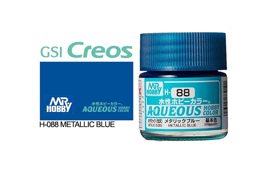 Mr Hobby Aqueous Metallic Gloss Blue Acrylic Paint 10ml image 85680