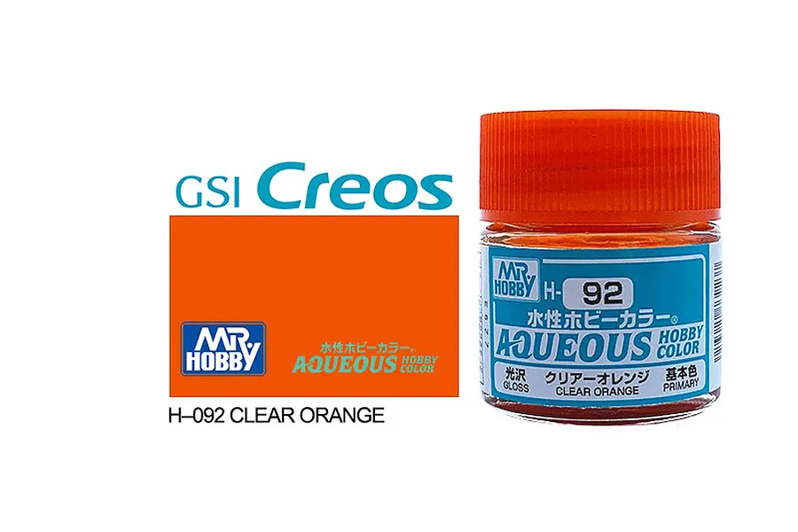 Mr Hobby Aqueous Gloss Clear Orange Acrylic Paint 10ml image 85684