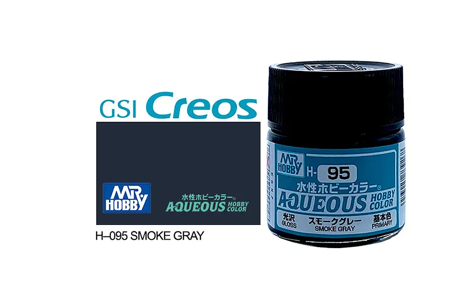Mr Hobby Aqueous Gloss Smoke Grey Acrylic Paint 10ml image 85687