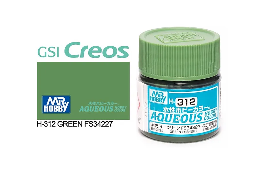 Mr Hobby Aqueous Semi Gloss Green FS34227 Acrylic Paint 10ml image 85701