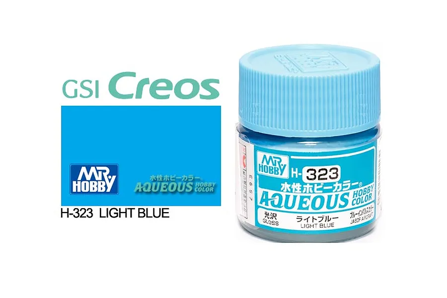 Mr Hobby Aqueous Gloss Light Blue Acrylic Paint 10ml image 85708