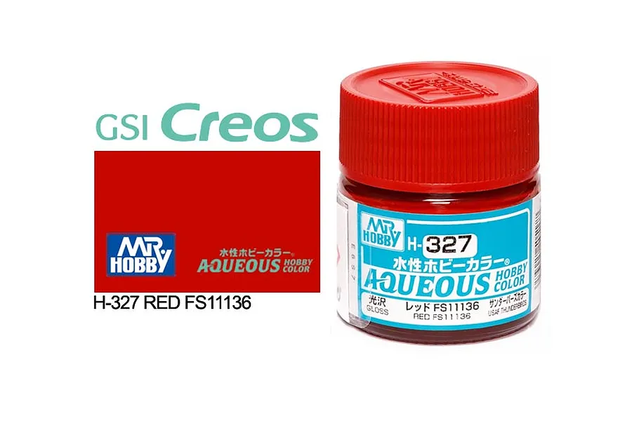 Mr Hobby Aqueous Gloss Red FS11136 Acrylic Paint 10ml image 85710