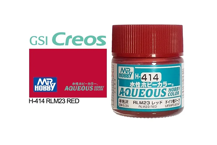 Mr Hobby Aqueous Semi Gloss RLM23 Red Acrylic Paint 10ml image 85723