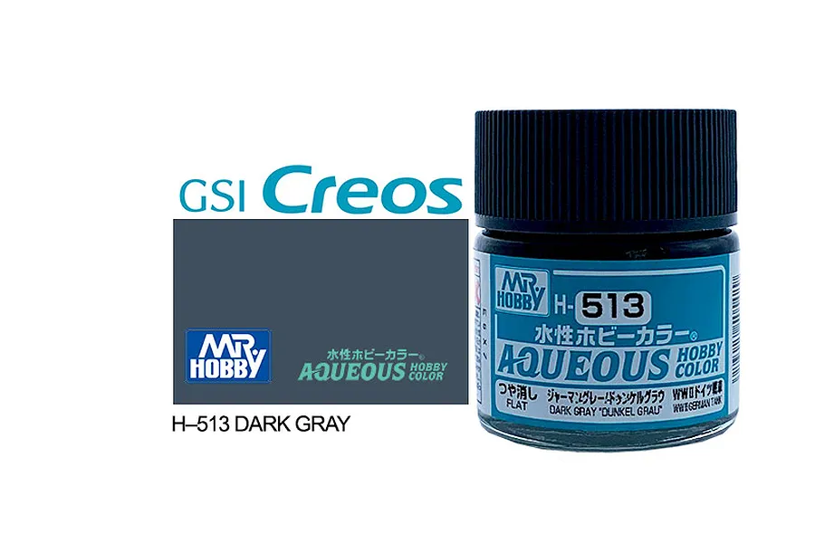 Mr Hobby Aqueous Flat Dunkel Grey WW2 Acrylic Paint 10ml image 85734