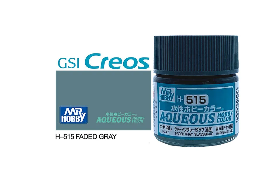 Mr Hobby Aqueous Flat Faded Grey Blassg Acrylic Paint 10ml image 85736