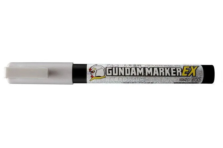 Mr Hobby Gundam Marker EX XGM201 Moonlight Butterfly Holographic Silver paint marker for plastic model kits.