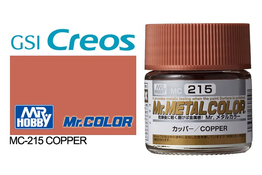 Mr Hobby Metal Copper Metallic Acrylic Paint 10ml image 85753
