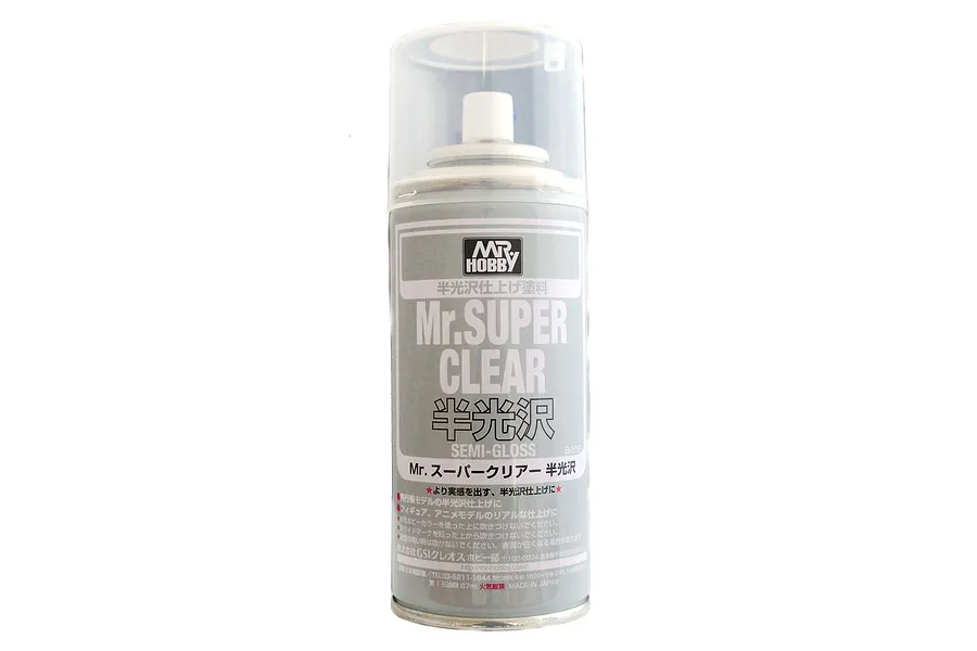 Mr Hobby Super Semi Gloss Clear Spray Paint 170ml image 85785