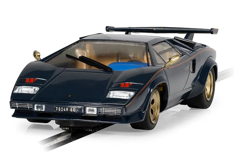 Scalextric 1/32 Lamborghini Countach Blue and Gold Slot Car image 85809