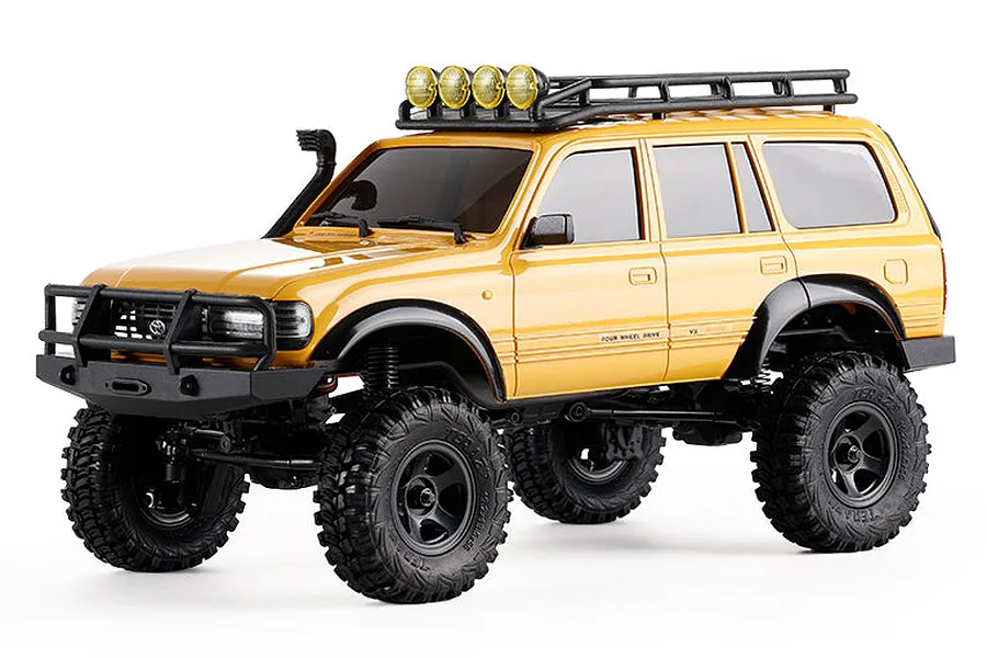 FMS FCX18 Toyota Land Cruiser 80 RC Rock Crawler Electric 4WD 1/18 Scale RTR - Yellow image 85842