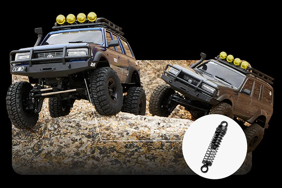 FMS FCX18 Toyota Land Cruiser 80 RC Rock Crawler Electric 4WD 1/18 Scale RTR - Yellow image 85857