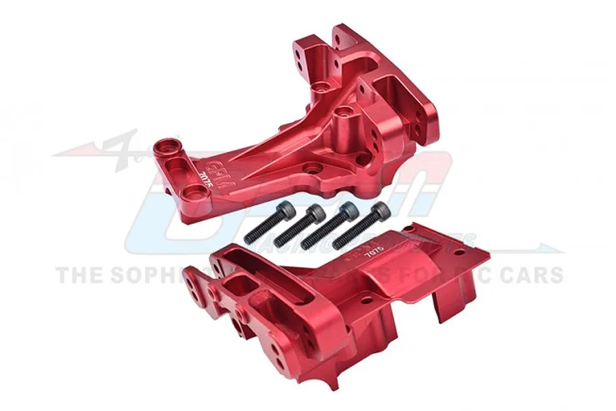 GPM Red Aluminium Front &amp;amp; Rear Upper Bulkhead Set image 86124