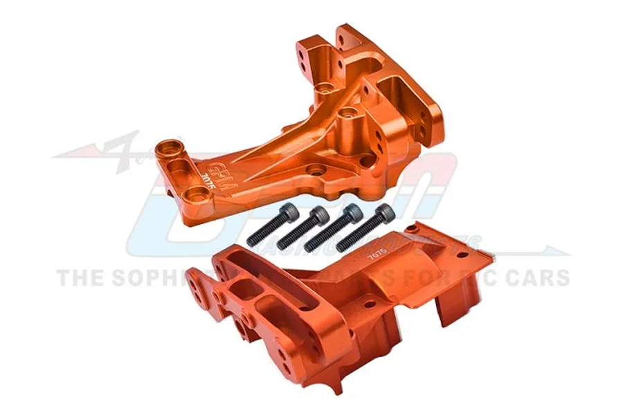 GPM Aluminium Front &amp;amp; Rear Upper Bulkhead Set - Orange image 86125