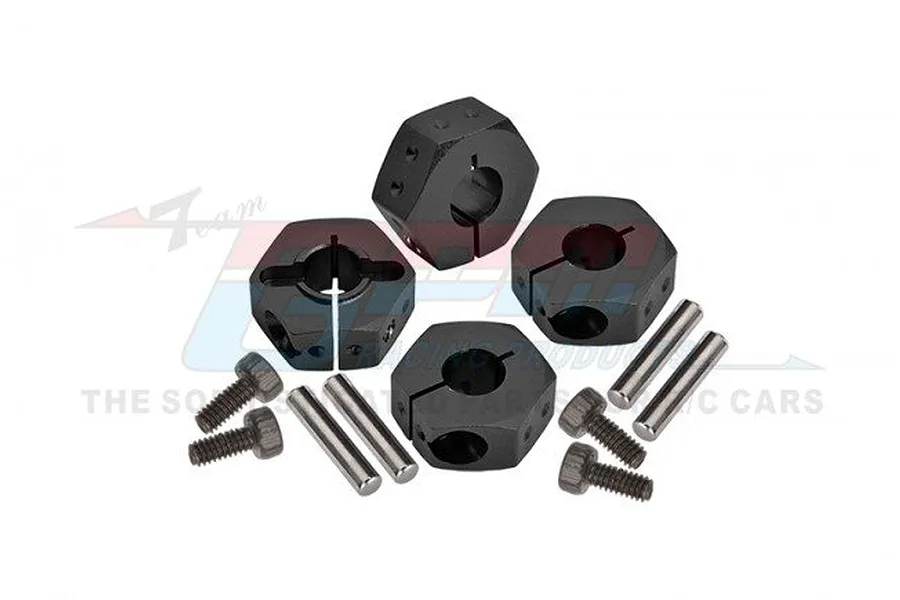 GPM Aluminium 12mm Clamp Wheel Hexes 4Pcs - Black image 86169