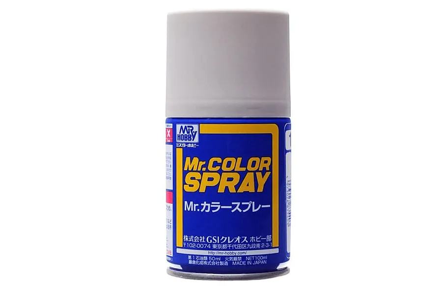 Mr Color Spray Semi Gloss Light Gull Grey Acrylic Spray Paint image 86182