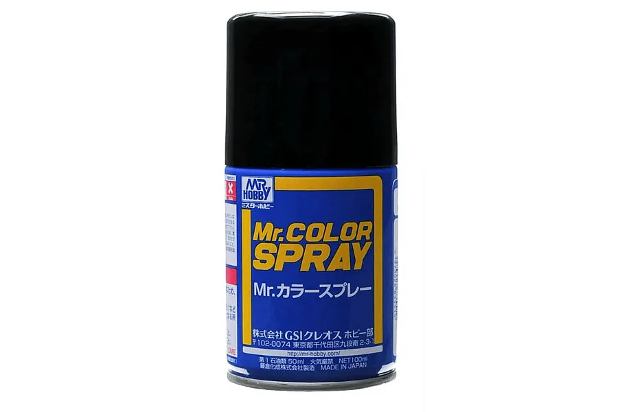 Mr Color Spray Flat Black Acrylic Spray Paint image 86193