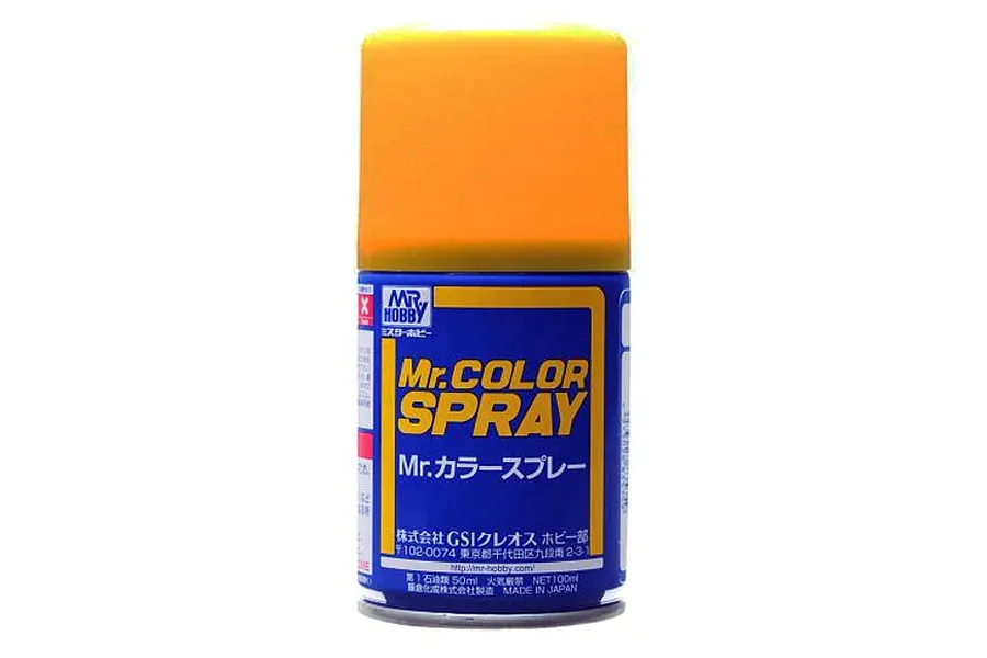 Mr Color Spray Semi Gloss Orange Yellow Acrylic Spray Paint image 86207