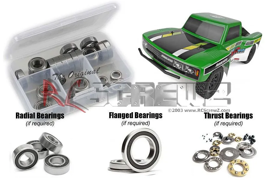 RC Screwz Pro2 LT10SW Complete Rubber Shielded Bearing Kit image 1