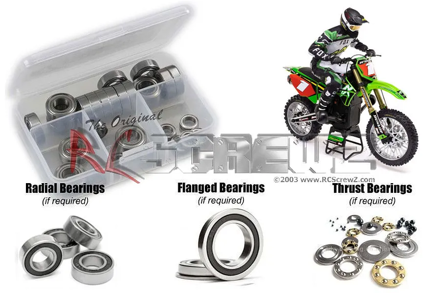 RC Screwz Promoto-MX Complete Rubber Shielded Bearing Kit image 1