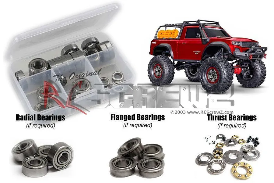 RC Screwz TRX-4 Sport High Trail Complete Metal Shielded Bearing Kit	 image 86255