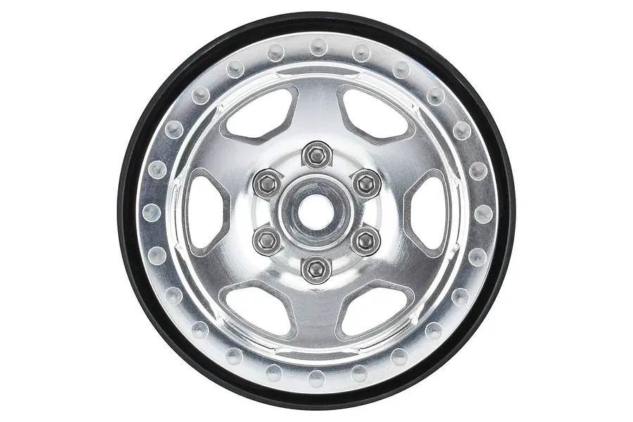 Pro-Line 1.9&amp;quot; Silver Aluminium Crestline Crawler Beadlocked Rims 2Pcs image 86291